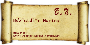 Bástár Norina névjegykártya